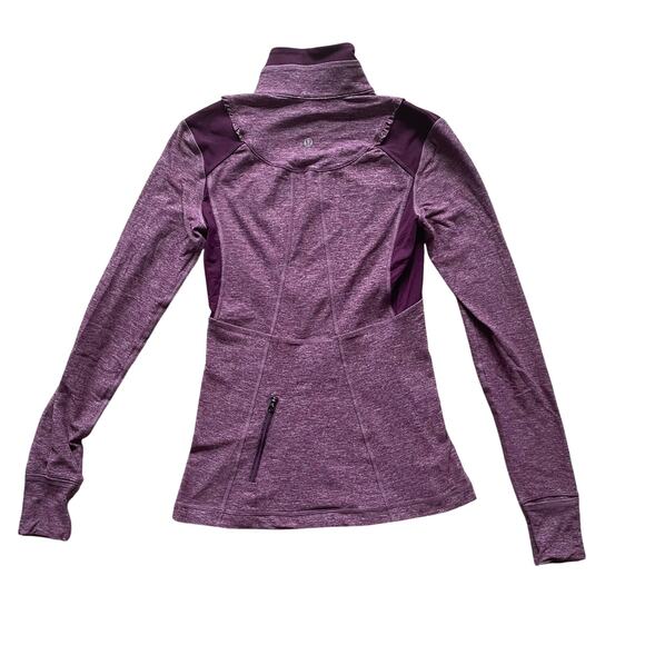 Lululemon Run Your Heart Out 1/4 Zip Pullover Ruffles Size 4 - Picture 2 of 11